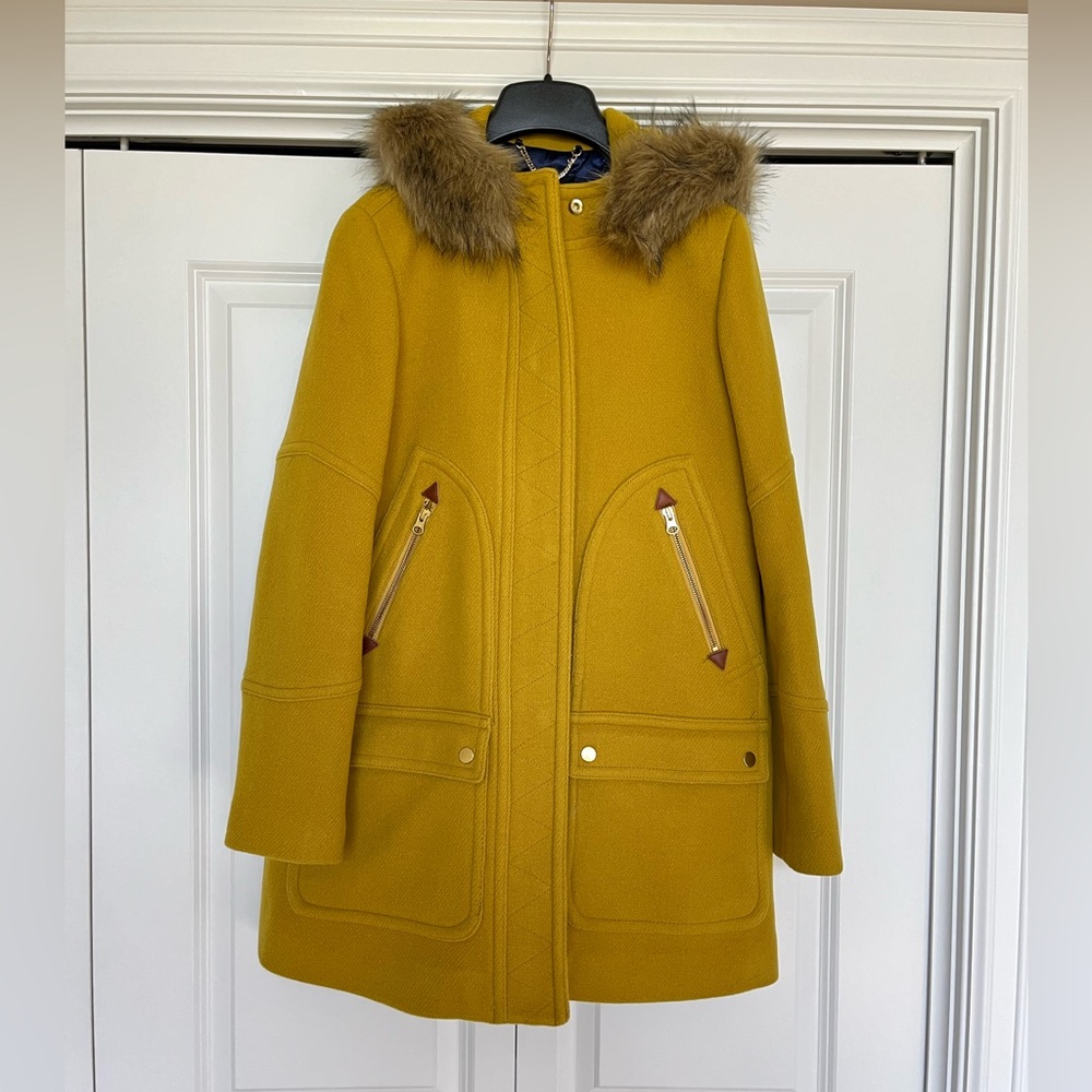 NWT J Crew Chateau Parka in Italian Stadium-Cloth Wool *Rare* | Size 6